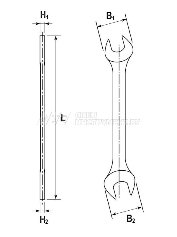 Ключ гаечный рожковый серии ARC, 14х17 мм