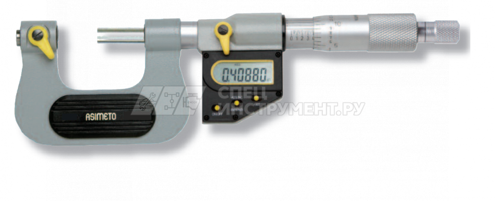 Микрометр для измерения резьбы цифровой IP65 со вставками 0,001 мм, 0-25 мм