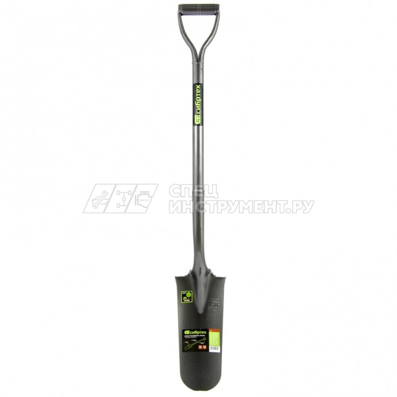 Лопата траншейная, 125х360х1150 мм, цельнометаллическая// Сибртех