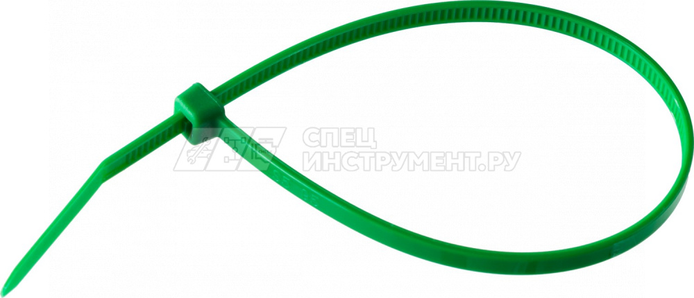 Кабельные стяжки зеленые КС-З1, 2.5 x 100 мм, 100 шт, нейлоновые, ЗУБР Профессионал