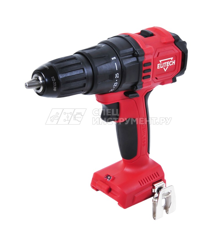 Дрель акк б/щет, 18В, Li-ion, БЗП-13мм, 0-500/2000об/м, 60Нм, 0.9кг, кор, подсветка, индик.зар, б/акк и з/у, 198041