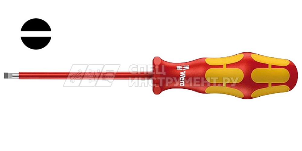 600 i SL VDE Kraftform Classic Отвёртка диэлектрическая шлицевая, 1.2 x 6.5 x 150 мм