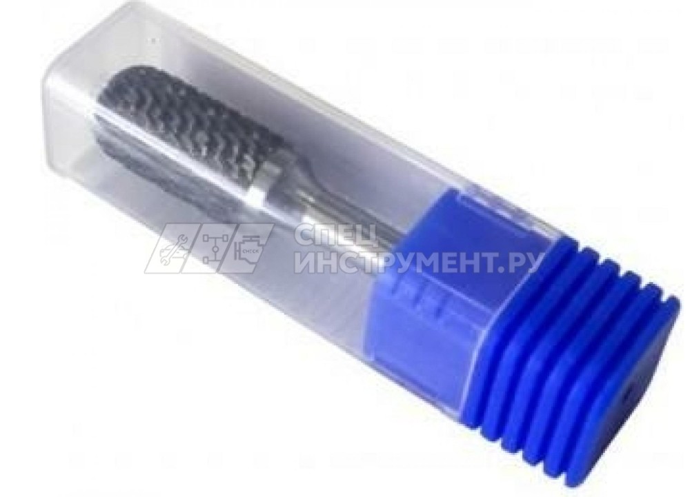 Шарошка цилиндрическая скругленная по металлу(Ø 10мм,Ø хвостовика 6мм),в пластиковом футляре