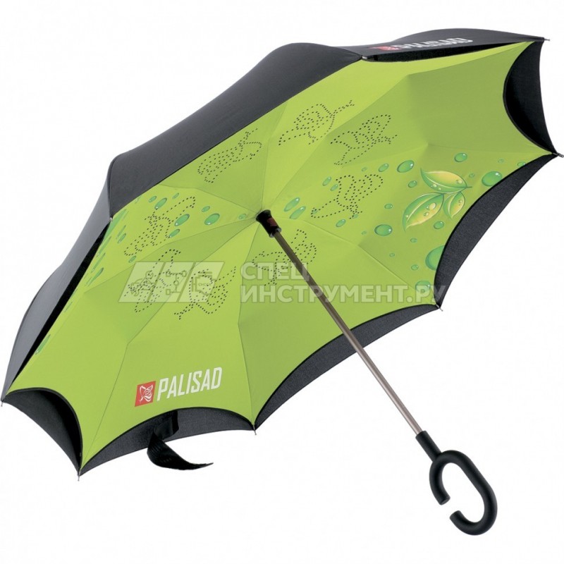 Зонт-трость обратного сложения, эргономичная рукоятка с покрытием Soft Touch
