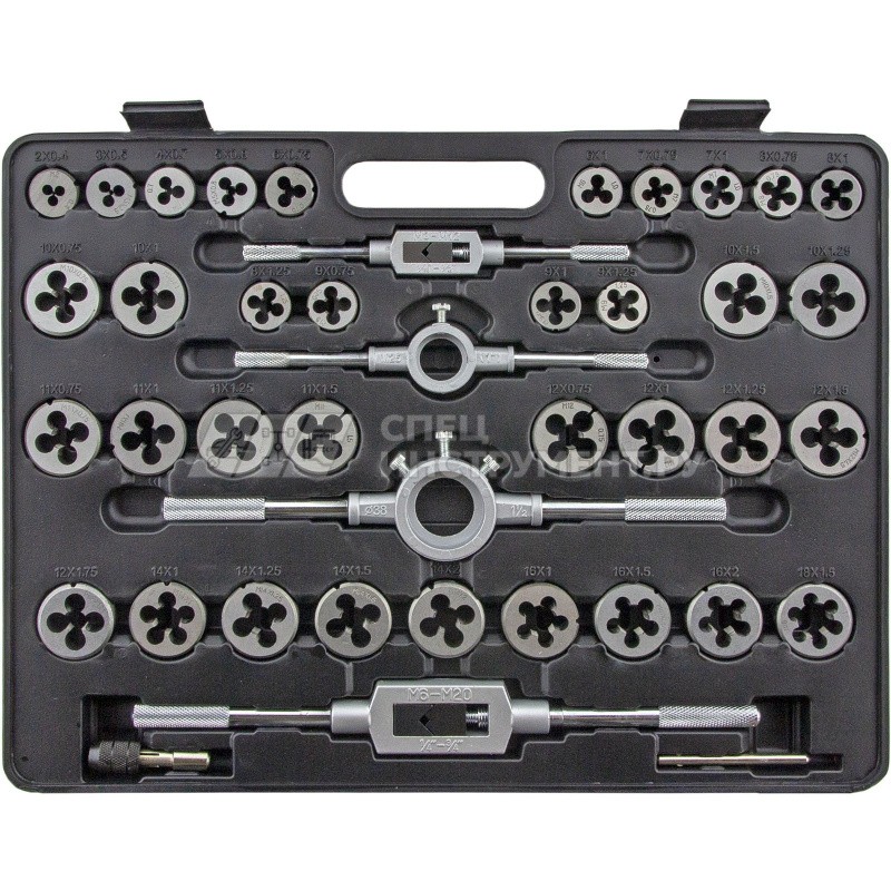 Набор метчиков и плашек ER-01101:метрический 110пр. ЭВРИКА