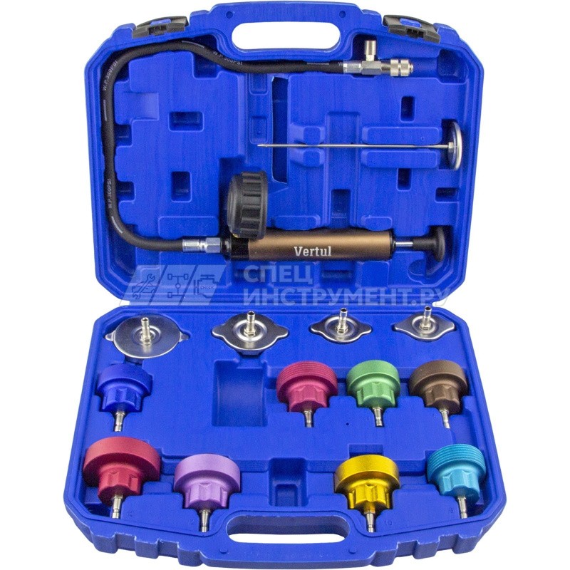 Набор для опрессовки системы охлаждения 14 предметов Vertul