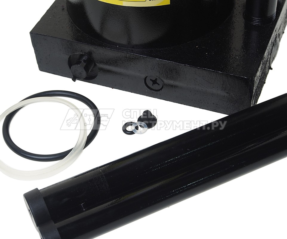 Домкрат гидравлический ER-80501 бутылочный с клапаном 50т, ремкомплект (выс. подъема 300-500мм) ЭВРИКА