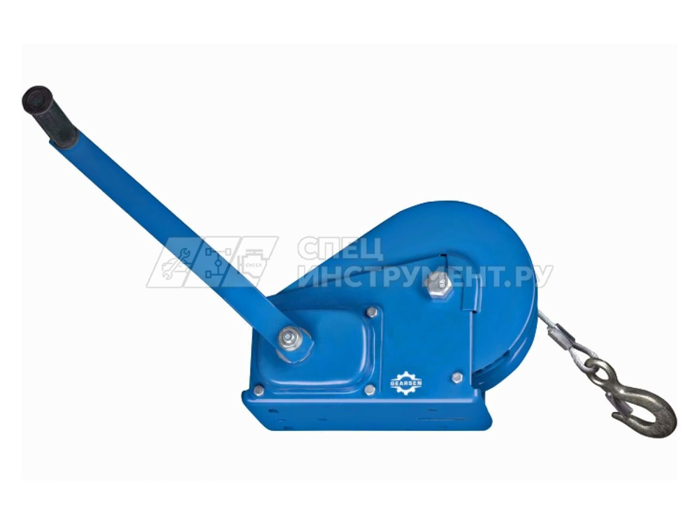 Лебедка ручная барабанная с тормозом GEARSEN BHW-1100 (1179кг, канат 20м)