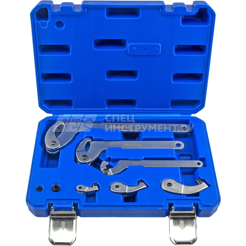 Набор радиусных ключей для круглых шлицевых гаек 35-120мм, 8пр.