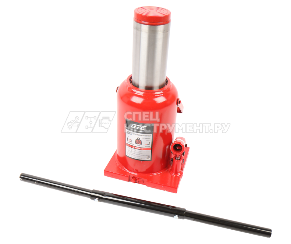 Домкрат гидравлический бутылочный 50т (h min-280мм, h max-450мм, ход штока-170мм) GTE /1/1