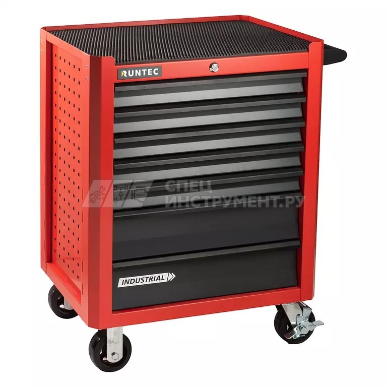 Тележка инструментальная 7 полочная Industrial красная