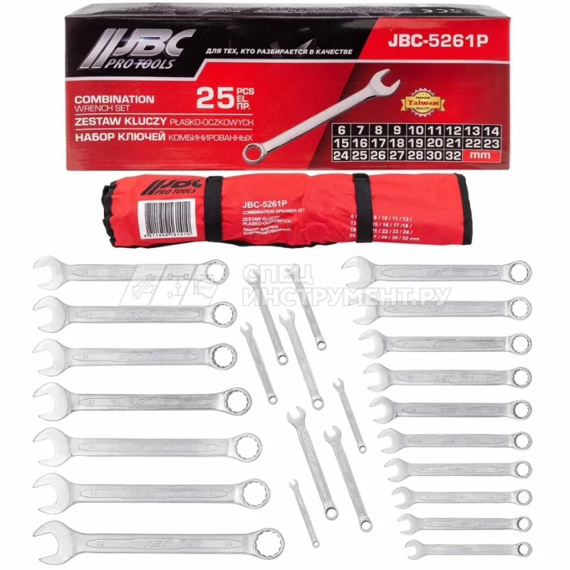 Набор ключей комбинированных 25пр. JBC-5261P