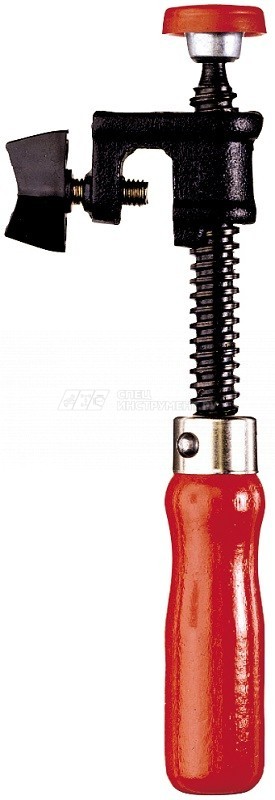 KT5-1CP Струбцина кромочная, 1 винт, вспомогательный инструмент для зажима кромок в труднодоступных местах, для струбцин с толщиной рейки 13 мм max