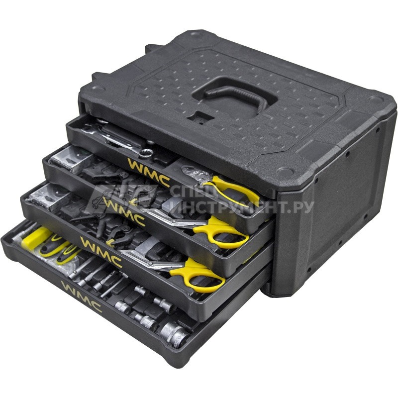 Набор инструментов 300пр  1/2'',1/4''(6гр.)(4-30мм,4 полки),"дорожный кейс"