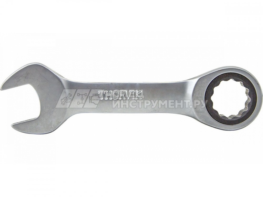 Ключ гаечный комбинированный трещоточный короткий 17 мм