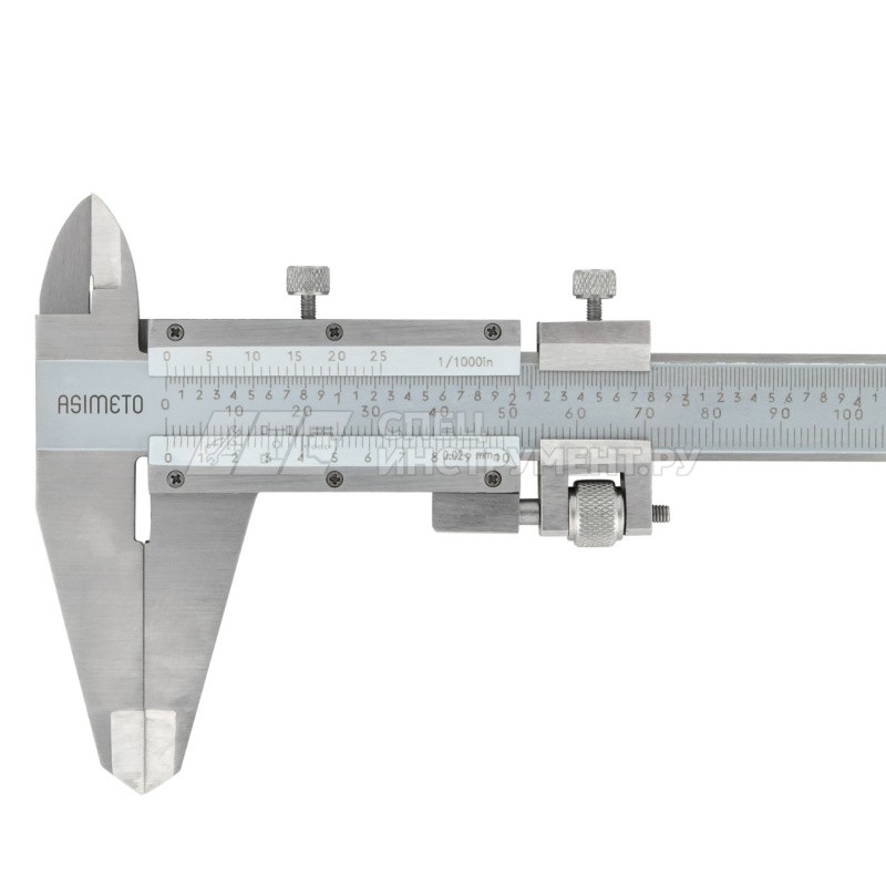 Штангенциркуль нониусный 0,02 мм, 0-180 мм, с микроподачей