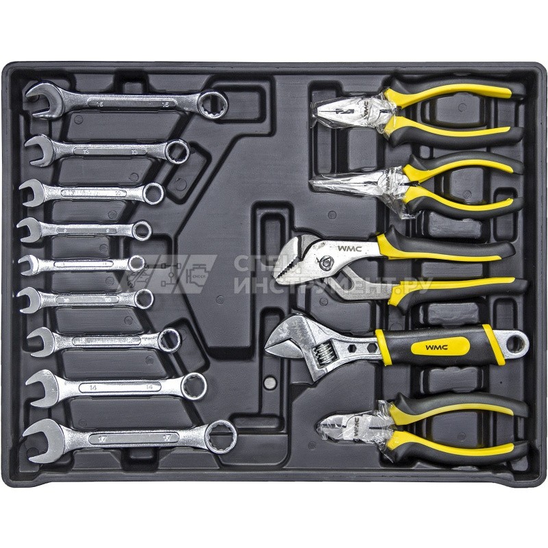 Набор инструментов 300пр  1/2'',1/4''(6гр.)(4-30мм,4 полки),"дорожный кейс"