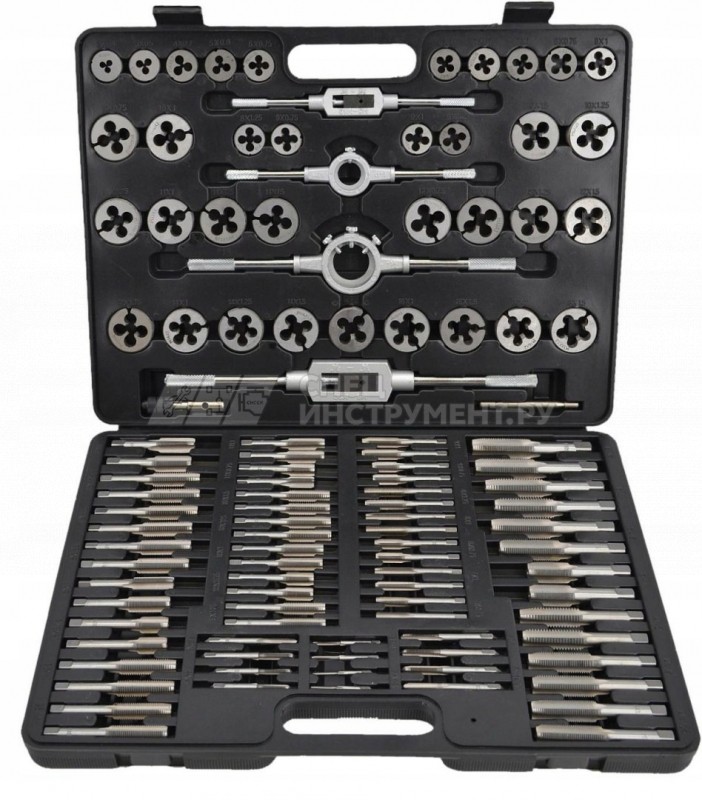 Набор метчиков и плашек 110 предметов (2х0.4 - 18х1,5)