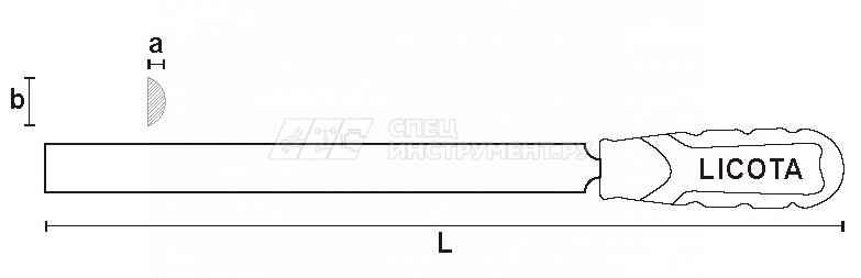 Напильник полукруглый личной №2, 250 мм, с рукояткой