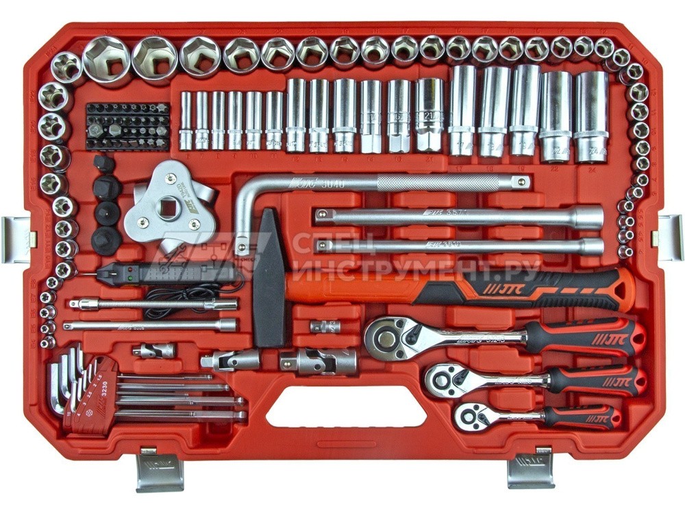 Набор инструментов 1/4" & 3/8 & 1/2" 6-гранный (в кейсе) 166пр.