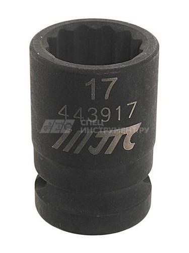 Головка торцевая ударная 12-гранная 1/2" х 17мм, длина 38мм