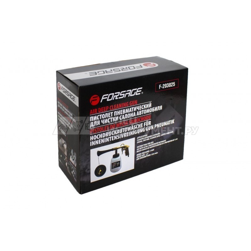 Пистолет пневматический ''Tornado''для химчистки салона а/м с медной трубкой подачи моющего средства "Profi"(емкость 1л ,6 bar, расход воздуха 120 л/м