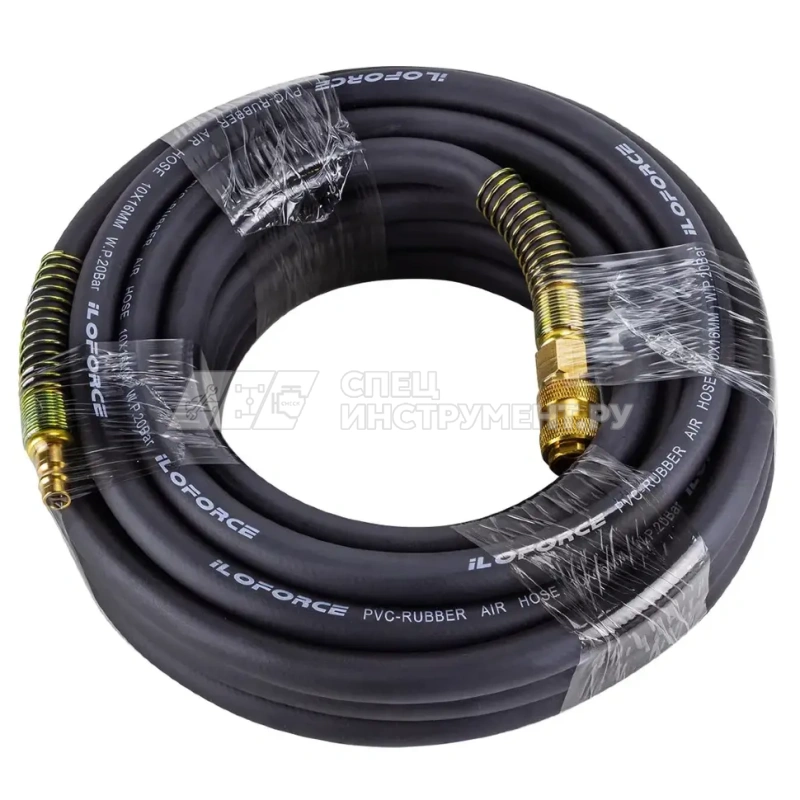 Шланг резиновый воздушный армированный с фитингами 10мм x 16мм x 10м