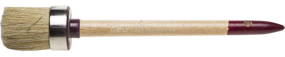 Кисть круглая ЗУБР "УНИВЕРСАЛ - МАСТЕР", светлая щетина, деревянная ручка, №10, 40мм