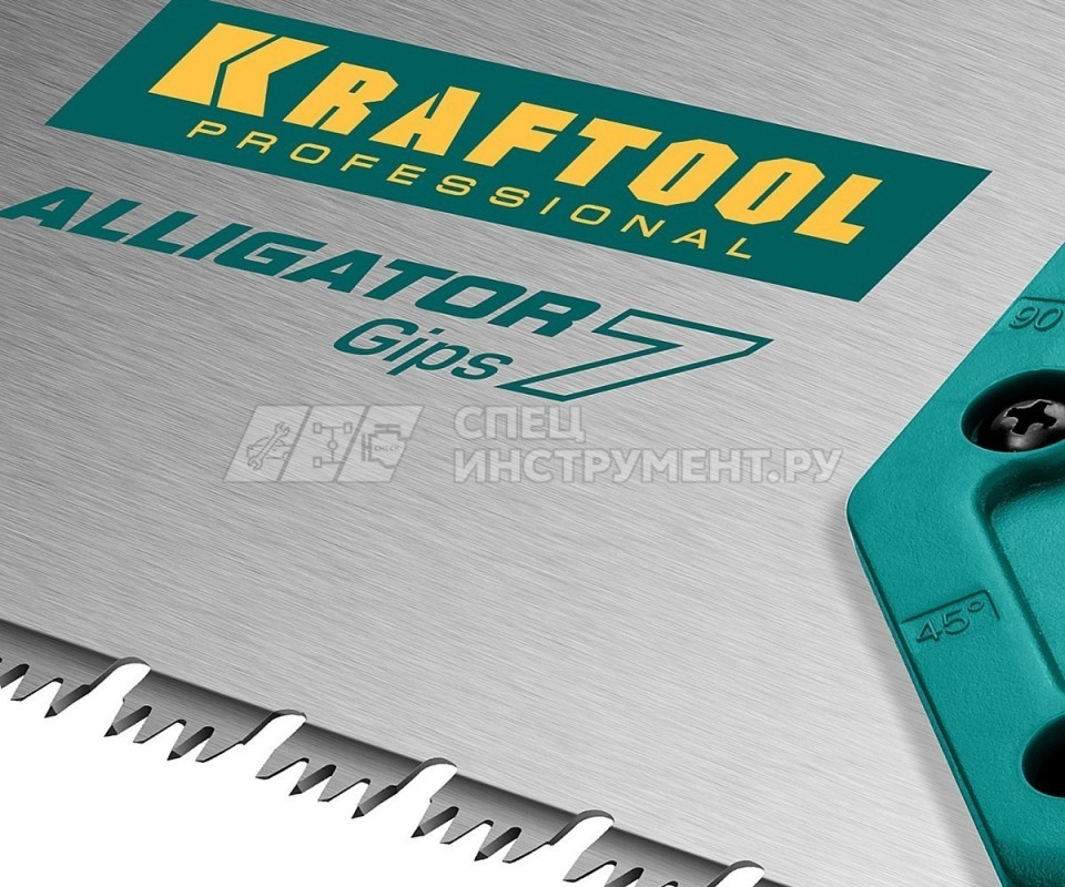 Ножовка для гипса "Alligator GIPS", 550 мм, 7 TPI специальный зуб, KRAFTOOL