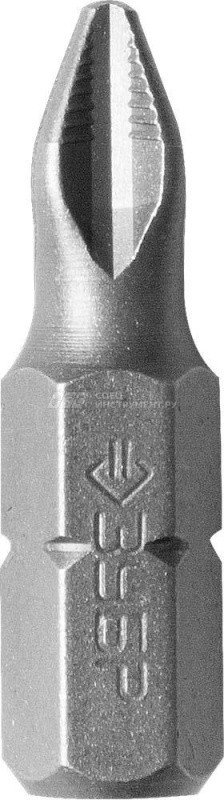 Биты ЗУБР "МАСТЕР" кованые, хромомолибденовая сталь, тип хвостовика C 1/4", PH2, 25мм, 2шт
