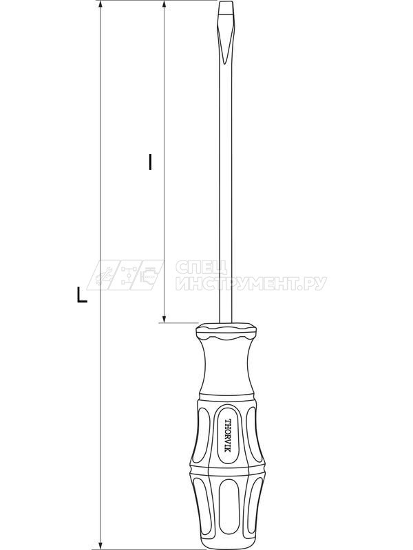 Отвертка шлицевая SL3х150 мм