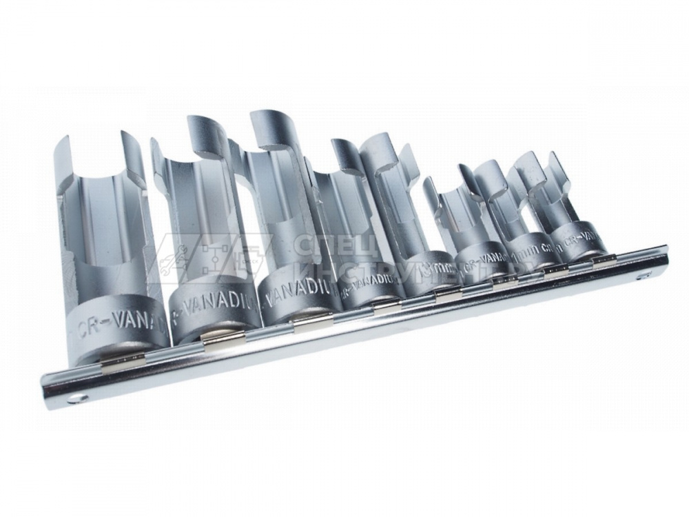 Набор глубоких разрезных головок 3/8" DR: 10, 11, 12, 13, 14mm, 1/2" DR: 17, 19, 21mm