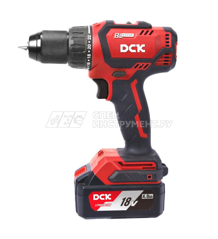 Дрель-шуруповерт аккум бесщеточная DCK KDJZ04-13 18В, 60Нм, 2*4А/ч кейс