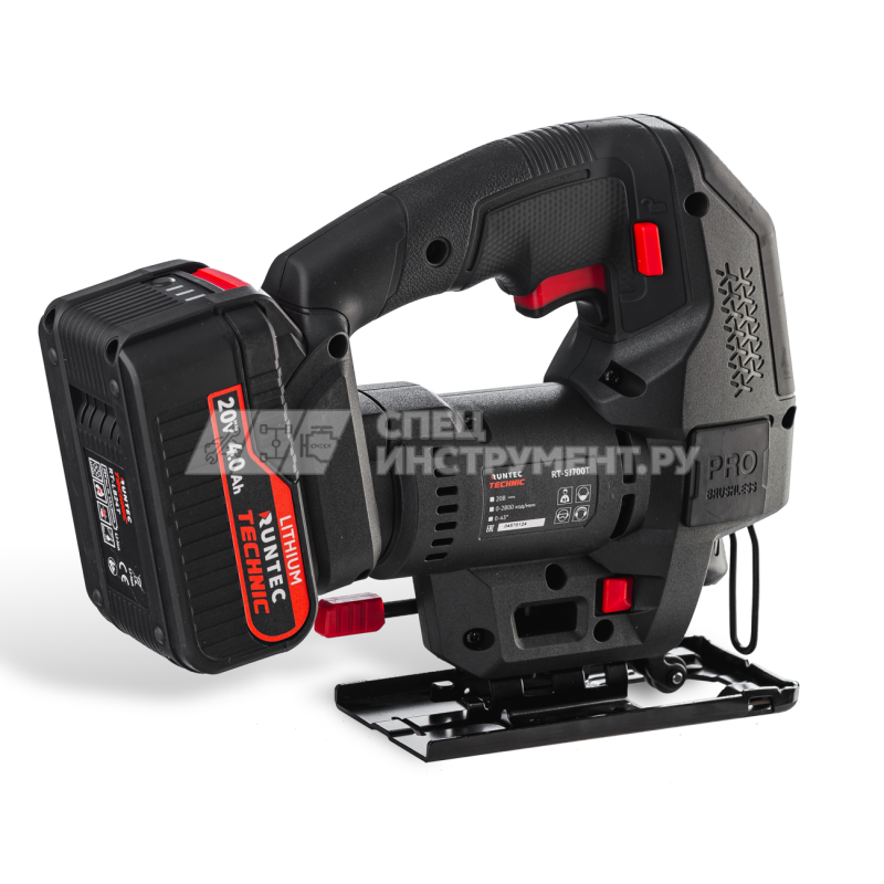 Лобзик аккумуляторный RUNTEC TECHNIC 20В, 2*4Ач, 700Вт