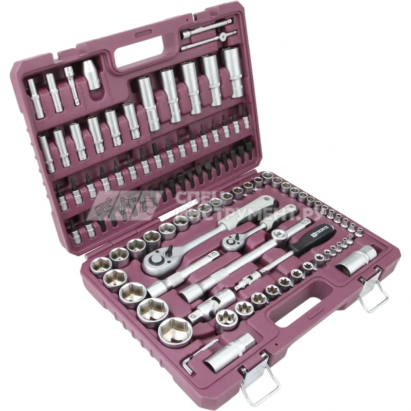TS108 Набор инструмента универсальный 1/4", 1/2"DR, 108 предметов