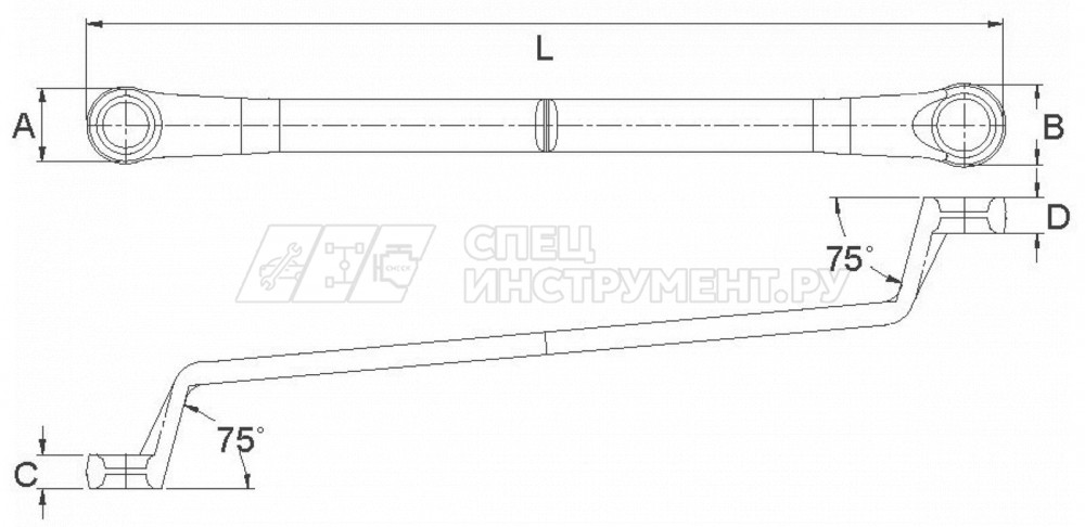 Ключ накидной 13x17 мм