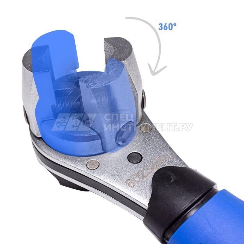 Ключ торцевой трещоточный многофунциональный с прорезиненной рукояткой (6-24мм)