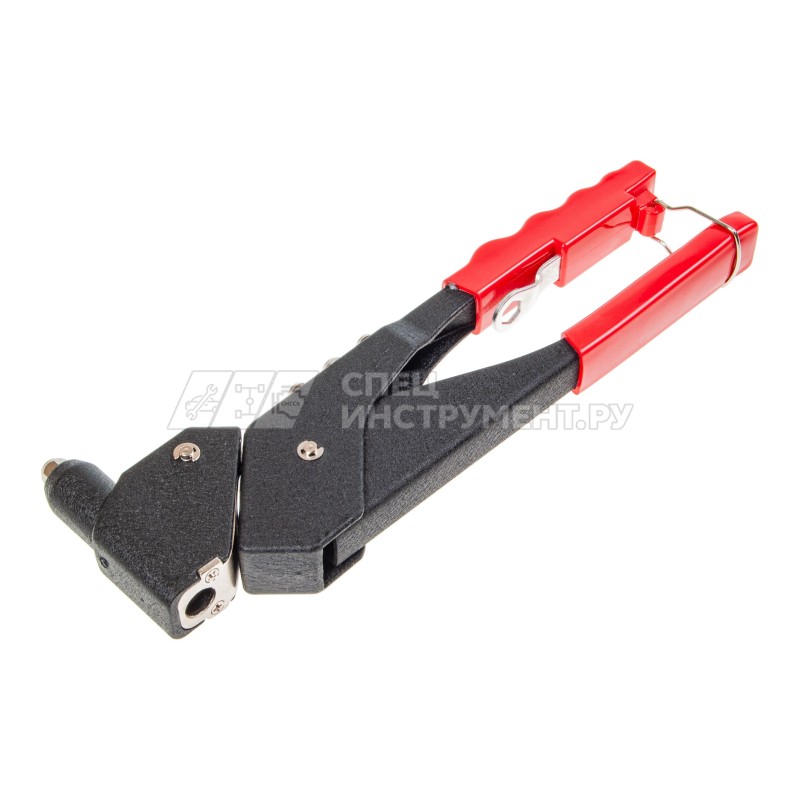 Заклепочник ER-17180: ручной вытяжной с поворотной головкой 360град. (ø заклепок: 2.4; 3.2; 4; 4.8мм) 180мм в блистере ЭВРИКА