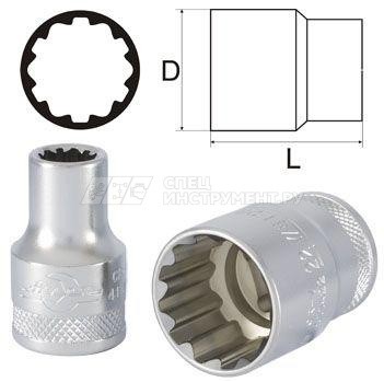 Головка 19мм-3/4"-Е24 3/8" "ML"