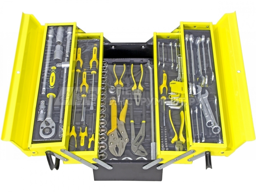 Набор инструмента WMC-4087C:87пр (6гр.), в металлическом складном кейсе WMC TOOLS