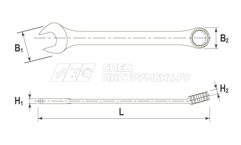 W30034D Ключ гаечный комбинированный серии ARC, 34 мм