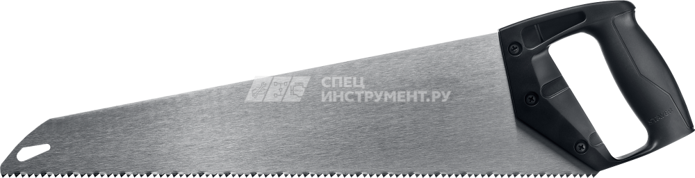 Ножовка ударопрочная (пила) "TopCut" 500 мм, 5 TPI, быстрый рез поперек волокон, для крупных и средних заготовок, STAYER