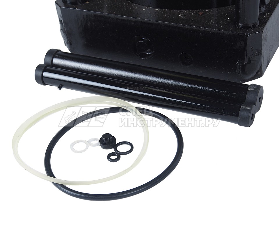 Домкрат гидравлический ER-81001 бутылочный с клапаном 100т, ремкомплект (выс. подъема 330-530мм) ЭВРИКА