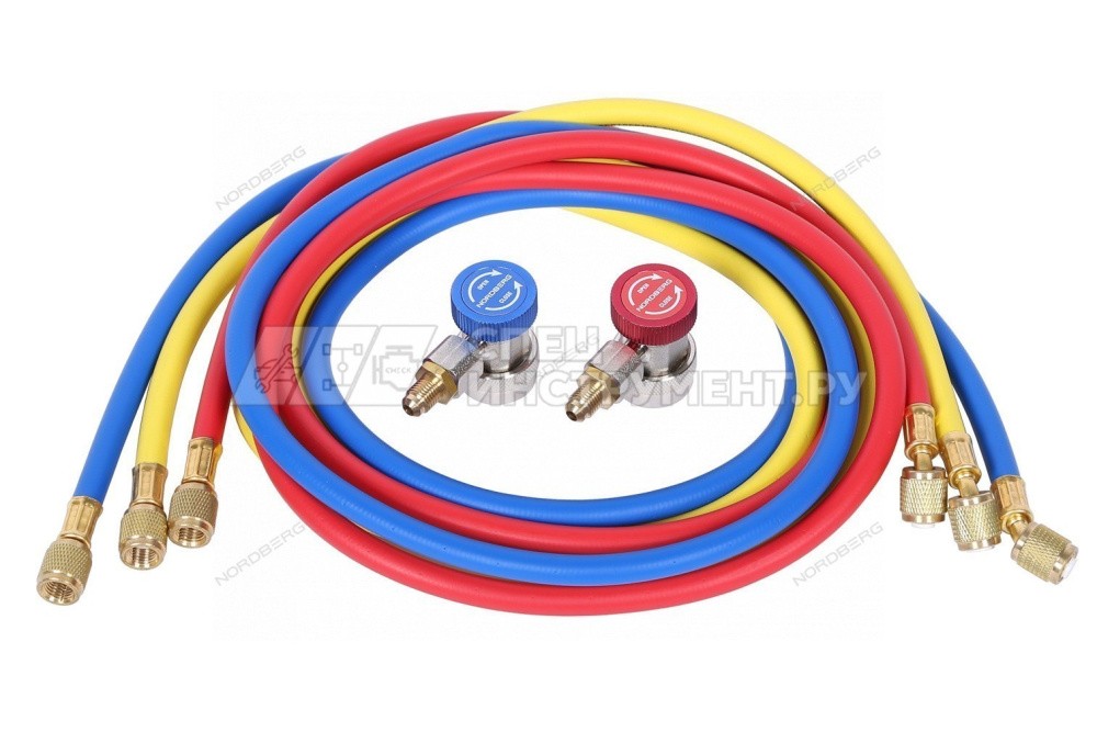 Коллектор манометрический со шлангами и муфтами в кейсе