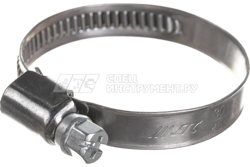 Хомут червячный 30-45мм (нержавеющая сталь)
