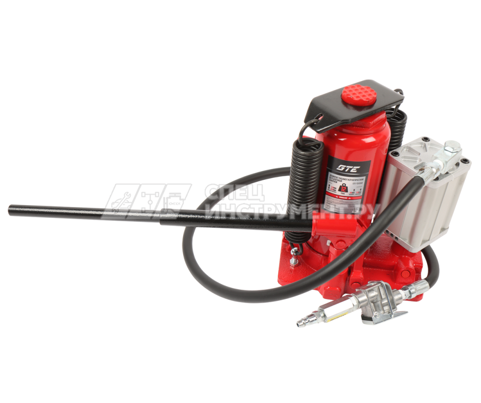 Домкрат пневмогидравлический бутылочный 12т (h min-260мм, h max-510мм, ход штока-170мм,  ход винта-80мм) GTE /1/6