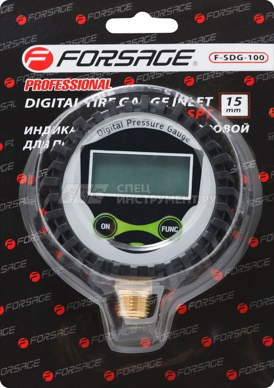 Индикатор давления цифровой для пневмосистем 1/4"(Psi, Kpa, Bar, Kgf/cm2), в блистере