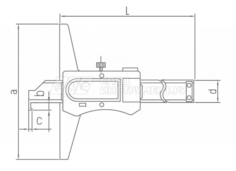 Штангенглубиномер с Г-образной губкой цифровой 0-150 мм, 0,01 мм