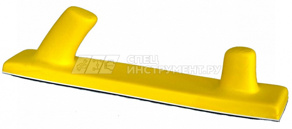 Шлифблок гибкий /полугибкий (желтый) под абразивную сетку на липучке 70х405мм