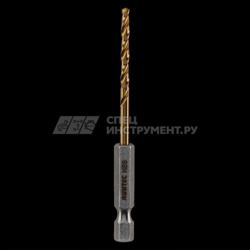 Сверло по металлу Runtec HSS-TiN 3 x 80мм HEX 1/4"